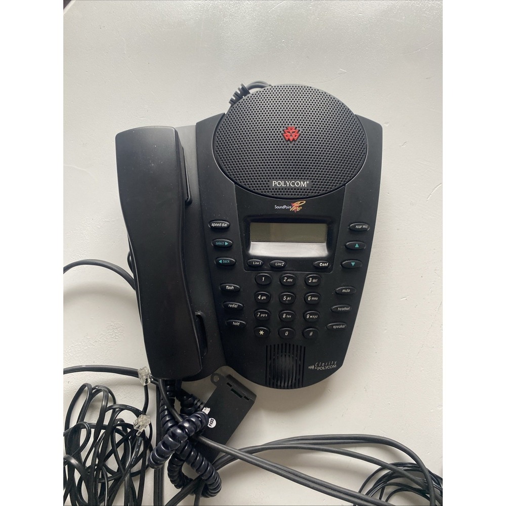 Polycom SoundPoint Pro SE-225 2 Line Professional Conference Phone w/Power Suppl